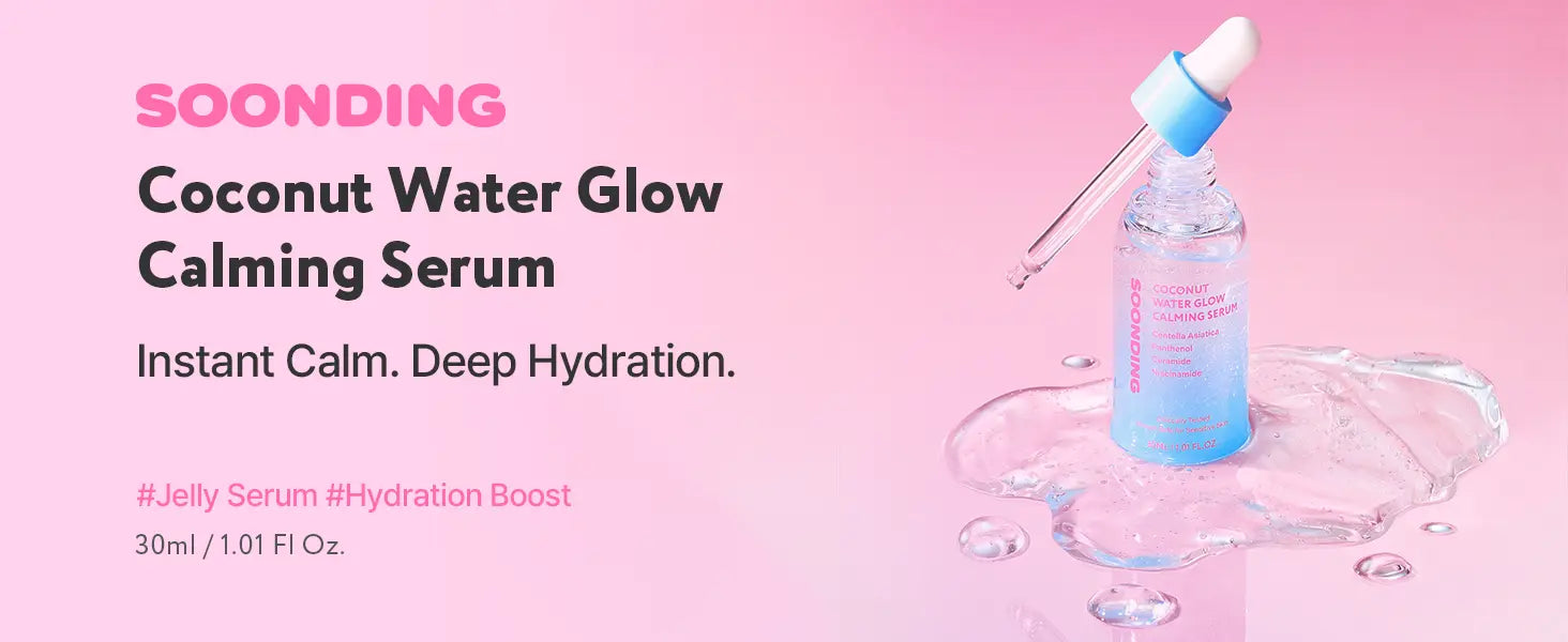 SOONDING Coconut Water Glow Calming Serum 배너