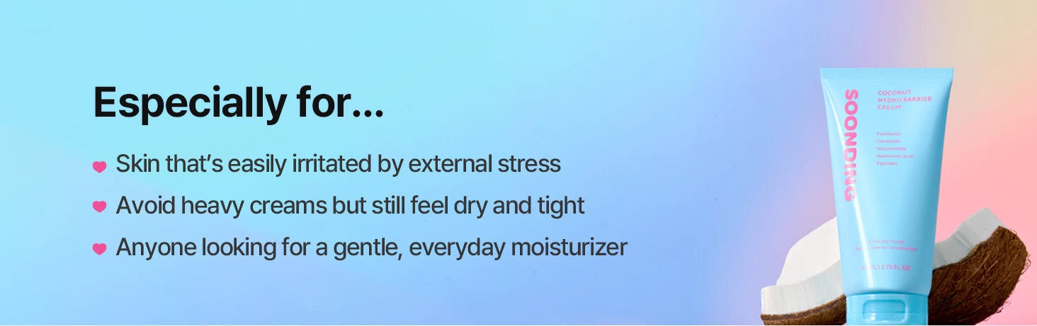 SOONDING Coconut Hydro Barrier Cream 배너