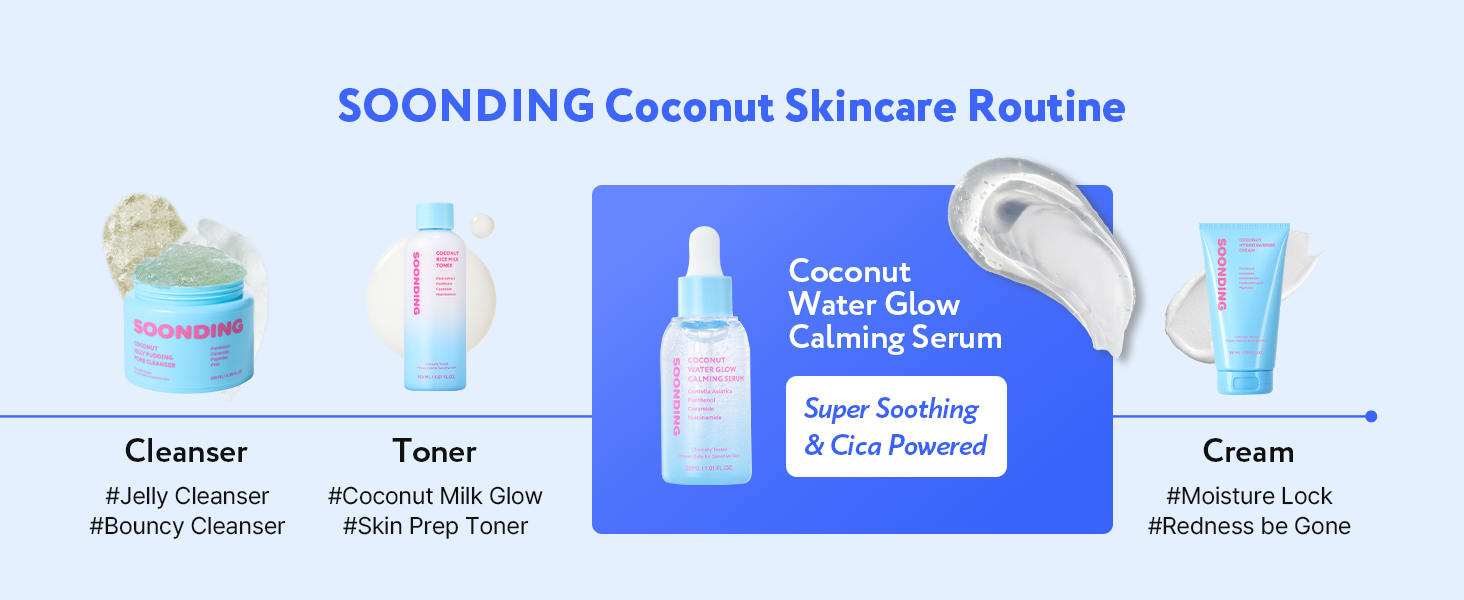 SOONDING Coconut Water Glow Calming Serum 배너