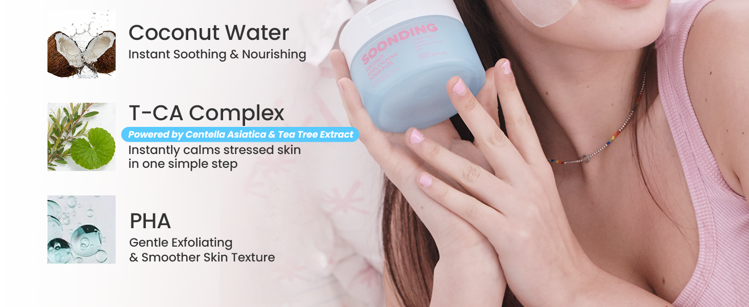 SOONDING Coconut Cool Calming Toner Pads 배너