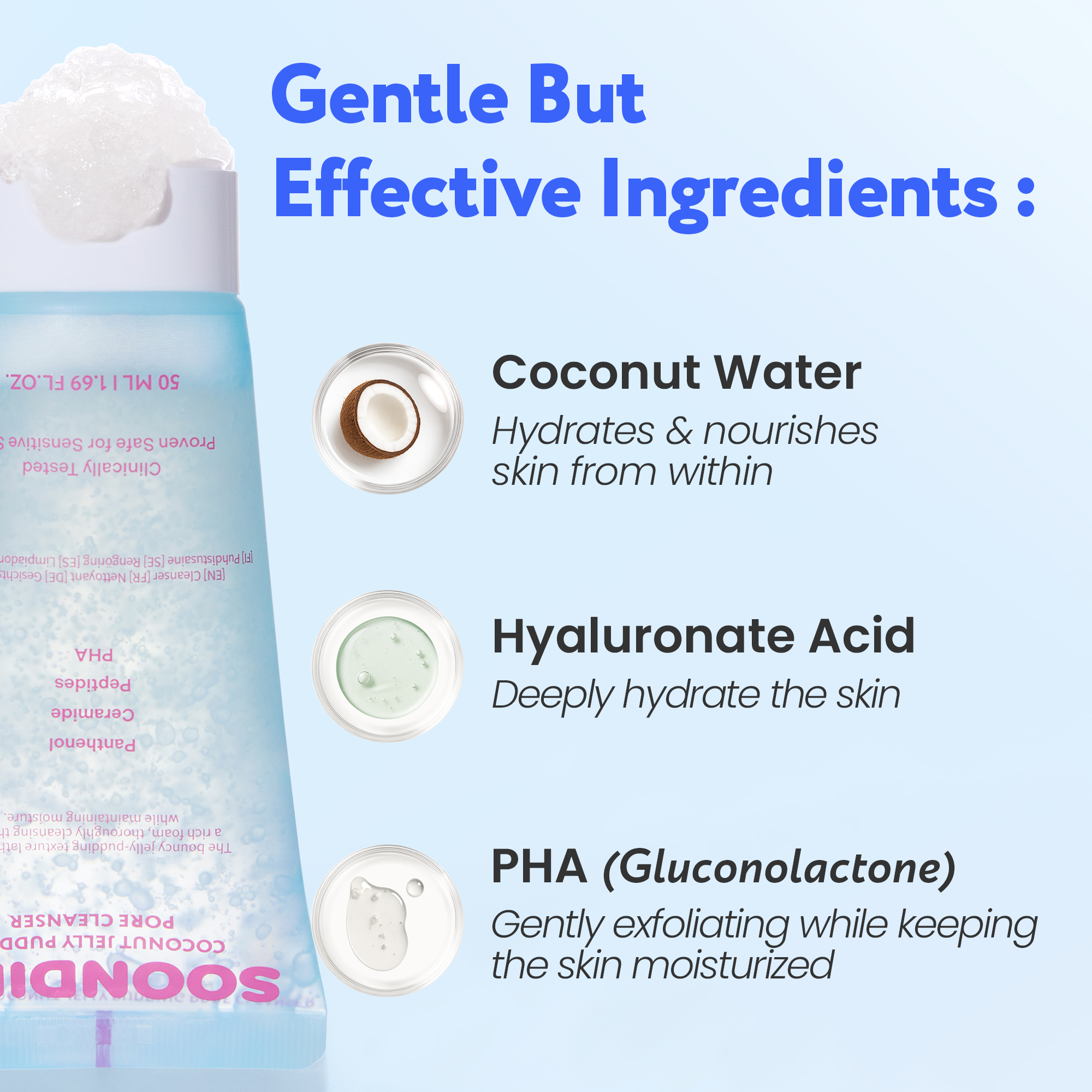 SOONDING Coconut Jelly Pudding Cleanser 50ml