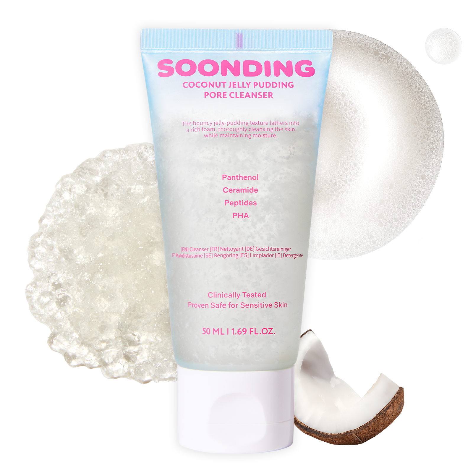 SOONDING Coconut Jelly Pudding Cleanser 50ml