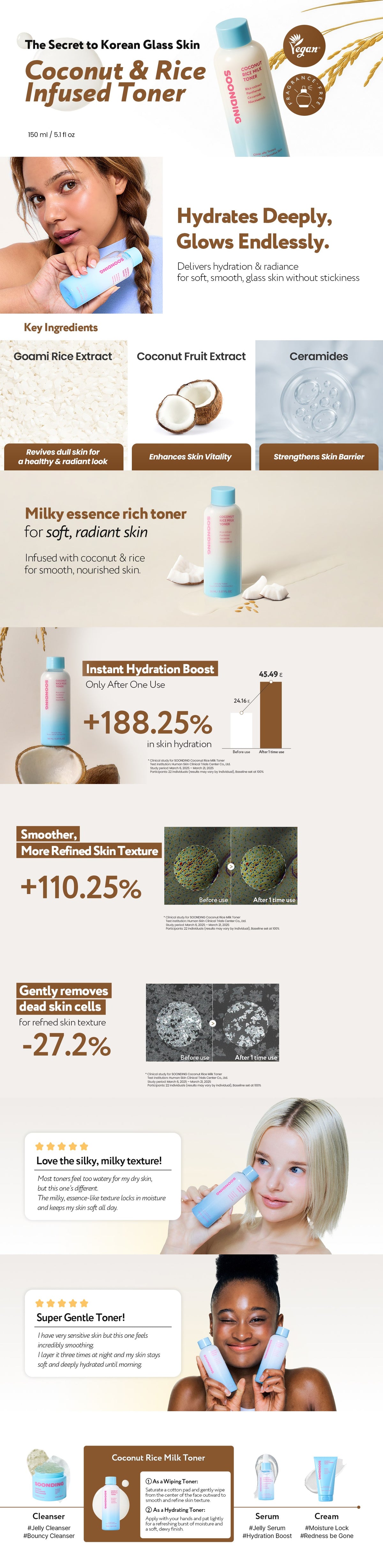 SOONDING Coconut Rice Milk Toner 배너